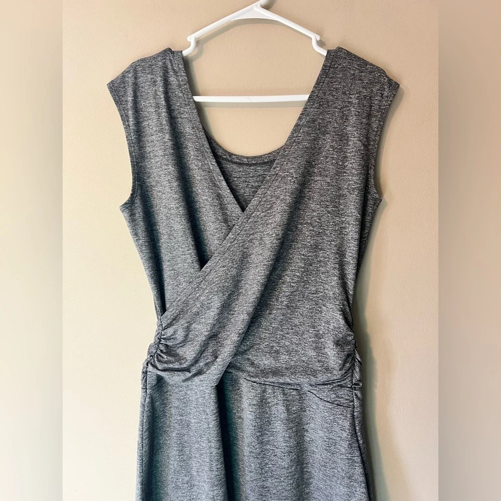 Patagonia women’s seabrook twist dress in grey.